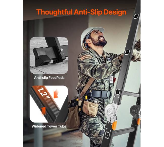 Daugiafunkcinės sulankstomos kopėčios 7-in-1 darbams5