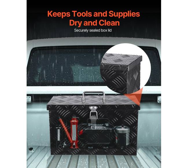 Juodas aliuminio įrankių dėklas sunkvežimiui4