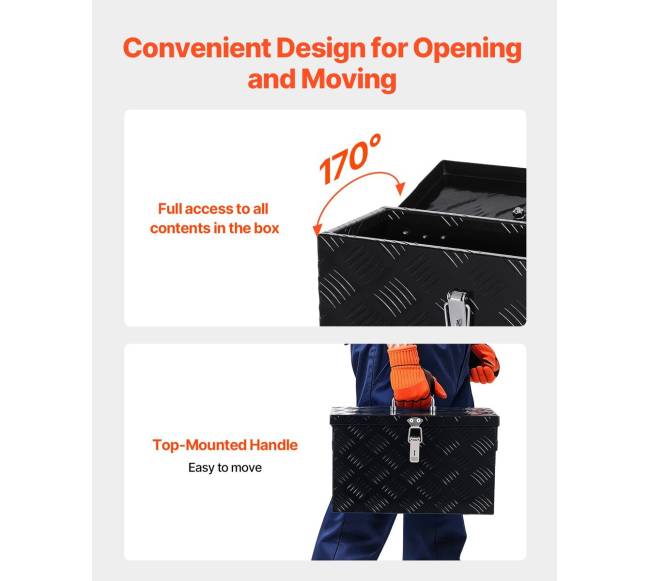 Juodas aliuminio įrankių dėklas sunkvežimiui5