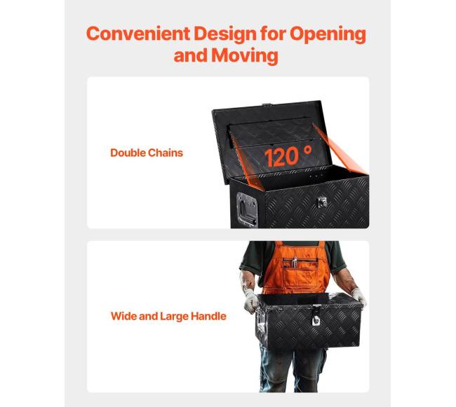 20x12x9,5 cm aliumininė įrankių dėžė5