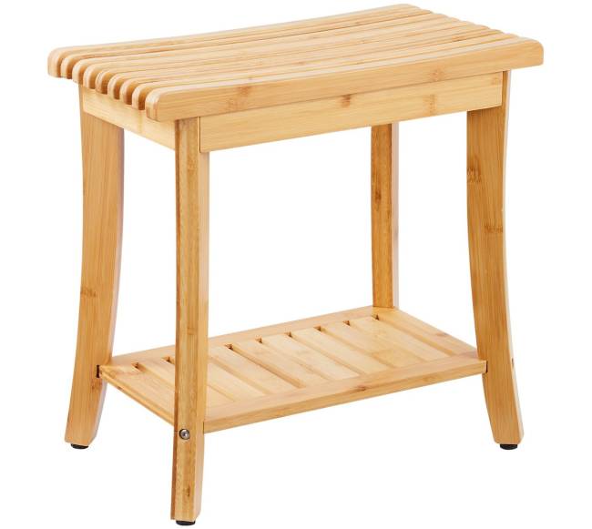 Bambuko dušo suoliukas vonios kambariui0