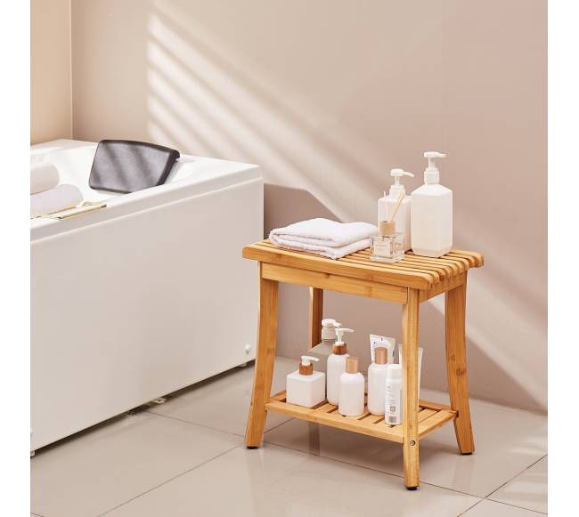 Bambuko dušo suoliukas vonios kambariui7