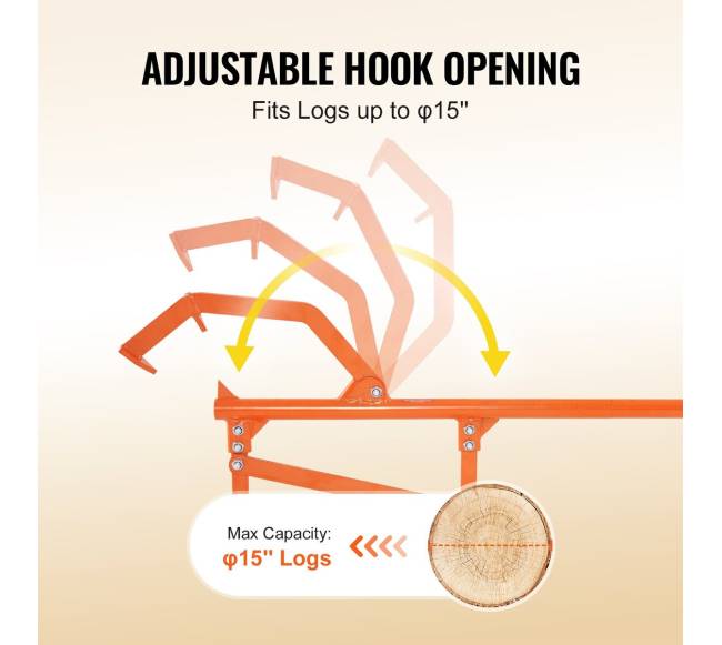 Rąstų kėlėjas 46,5 cm iki 38 cm skersmens2