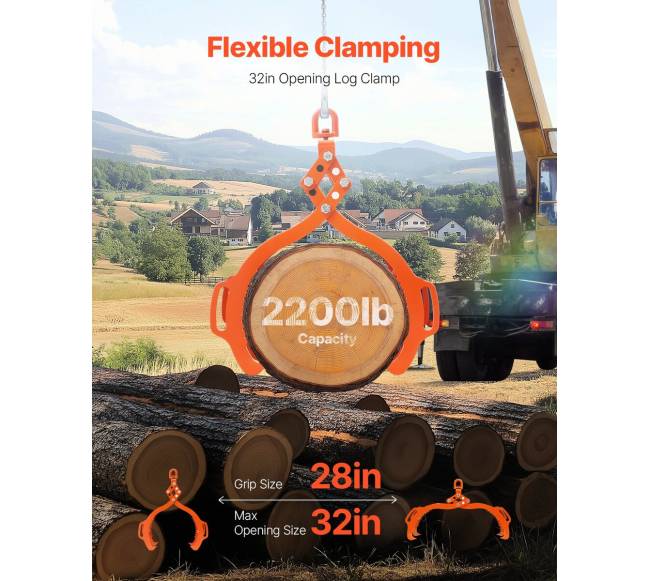 81 cm rąstų kėlimo žnyplės su keturiais nagais1