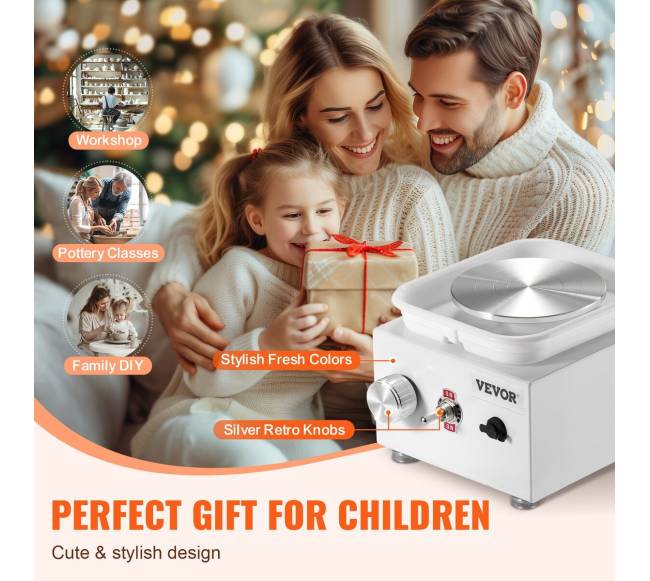 Mažas elektrinis keraminis žiedimo ratas 0-320 aps.min3