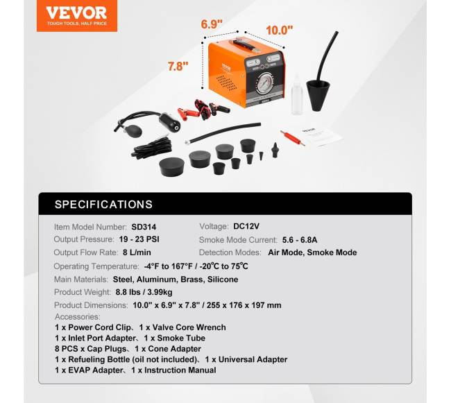 Automobilinis dūmų nuotėkio detektorius6