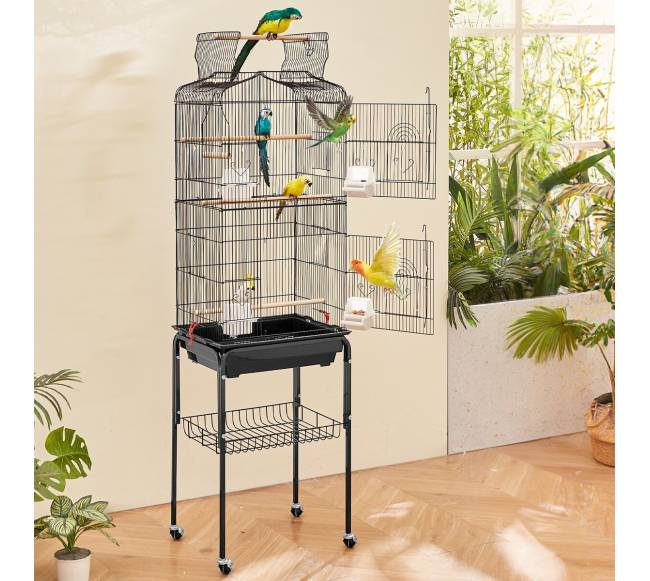 Didelis paukščių narvas su ratukais 163 cm aukščio7