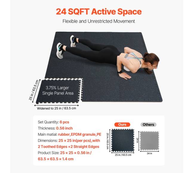 14 mm storio sporto kilimėliai, 6 vnt.7