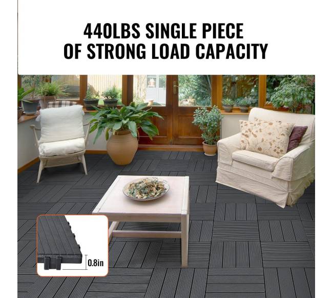 Terasos plytelės 30 x 30 cm, 10 vnt, tamsiai pilkos2