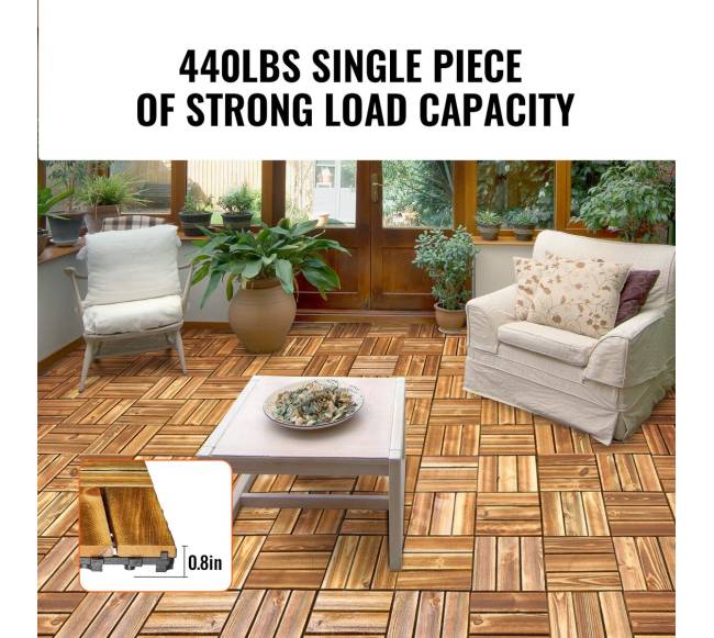 Sujungiamos medinės terasinės plytelės, 27 vnt.2