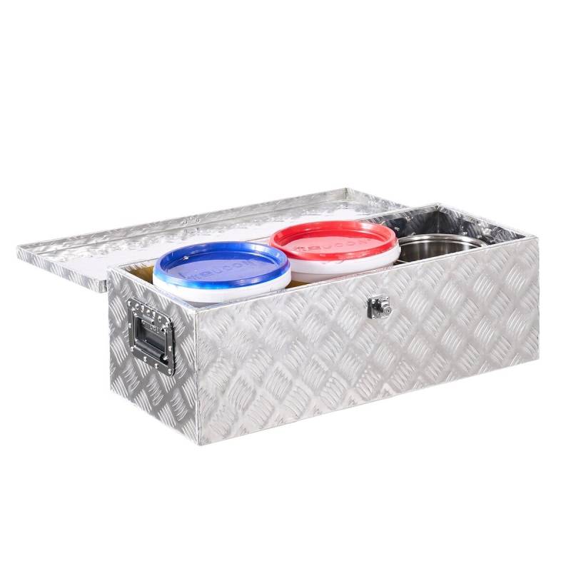 Aliuminė įrankių dėžė automobiliui 76 cm sidabrinė0