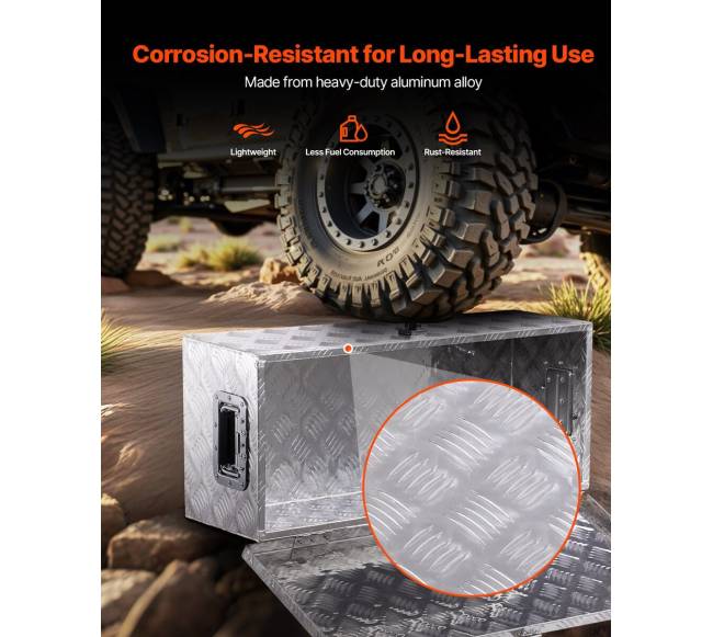 Aliuminė įrankių dėžė automobiliui 76 cm sidabrinė2