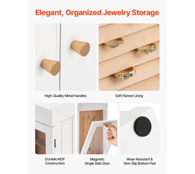 Juvelyrinių dirbinių dėžutė su pasukama sistema ir kabliukais3