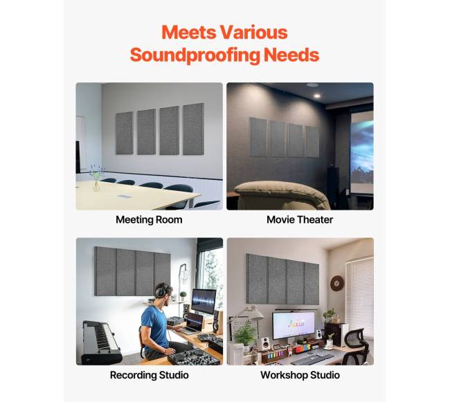 4 vnt. savaime lipnios akustinės plokštės4