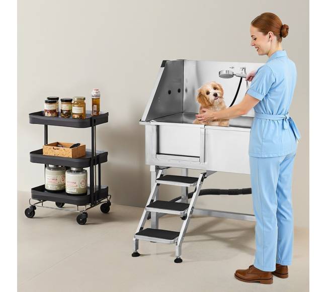 Šunų vonia iš nerūdijančio plieno su laiptais7