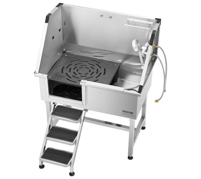 Šunų vonia iš nerūdijančio plieno su laiptais9