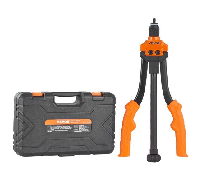 Rievių įrankis su 7 antgaliais ir kniedėmis0