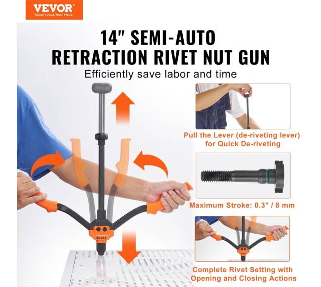 Rievių įrankis su 7 antgaliais ir kniedėmis1