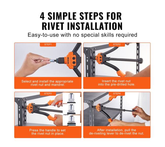 Rievių įrankis su 7 antgaliais ir kniedėmis4