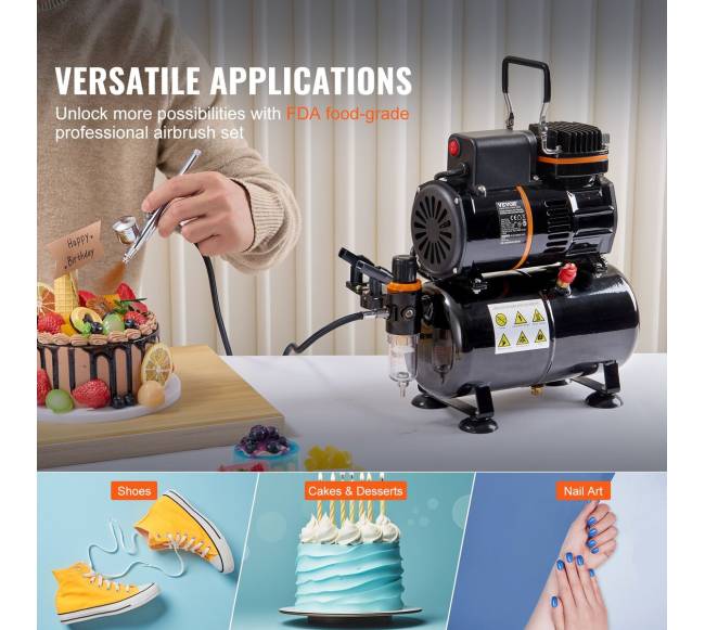 Aerografų rinkinys su dviem ventiliatoriais ir rezervuaru4