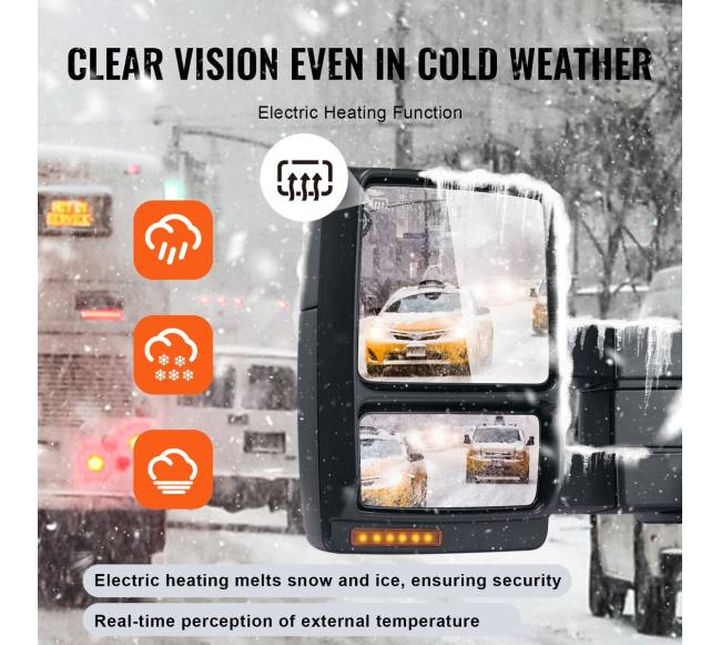 Elektriniai šildomi veidrodžiai Ford F150 (2004-2014)4