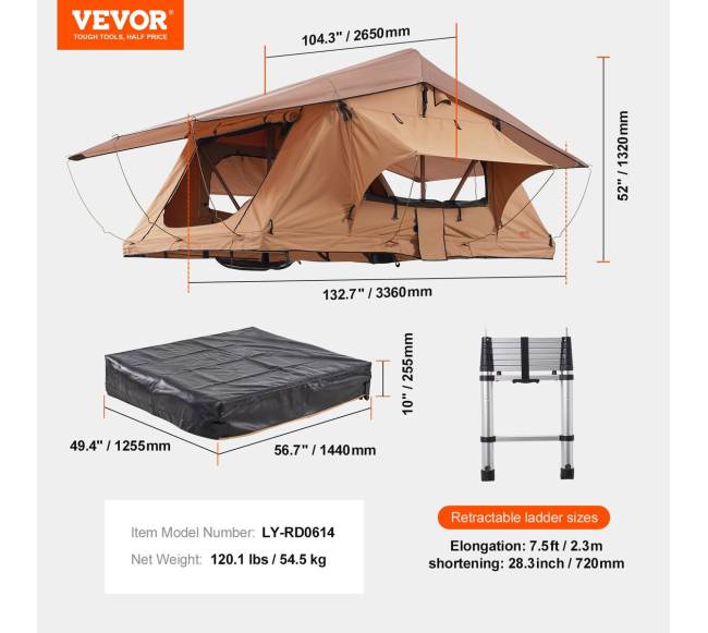 Kietas luotas palapinės 2-3 žmonėms6