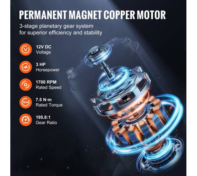Elektrinis gervės krovininis sunkvežimis 4536 kg su sintetiniu lynu2