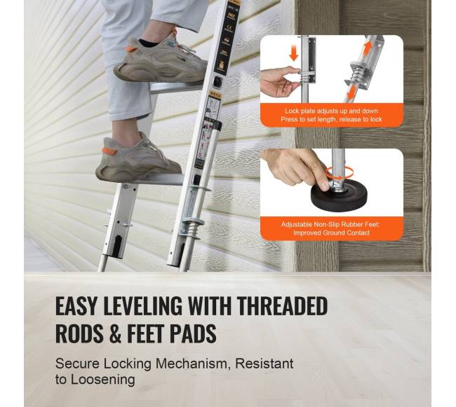 Laiptų lygiavimo įrankis 595 mm iki 249,5 kg2