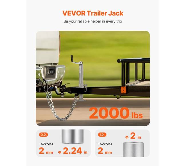 A tipo priekabos domkratas 907 kg apkrova1