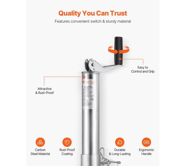 A tipo priekabos domkratas 907 kg apkrova3