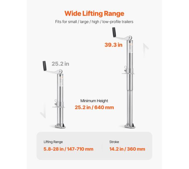 A tipo priekabos domkratas 907 kg apkrova4