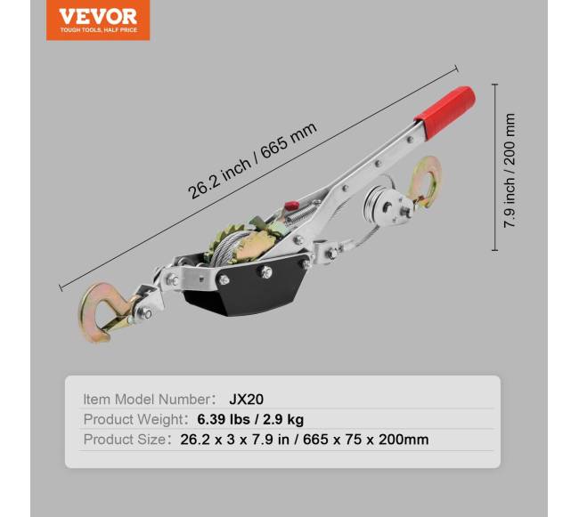 2 tonų tempimo gervė su kabliais6