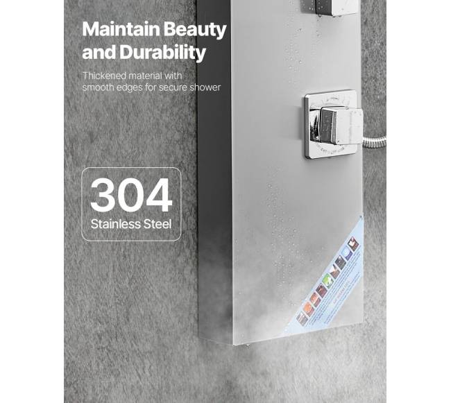 Dušo panelė su lietaus galva ir masažu5