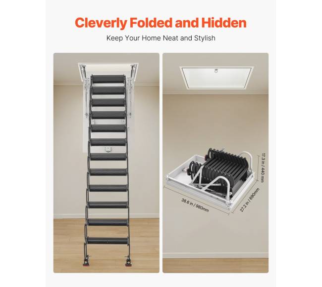 Plieninės palėpės kopėčios luboms5