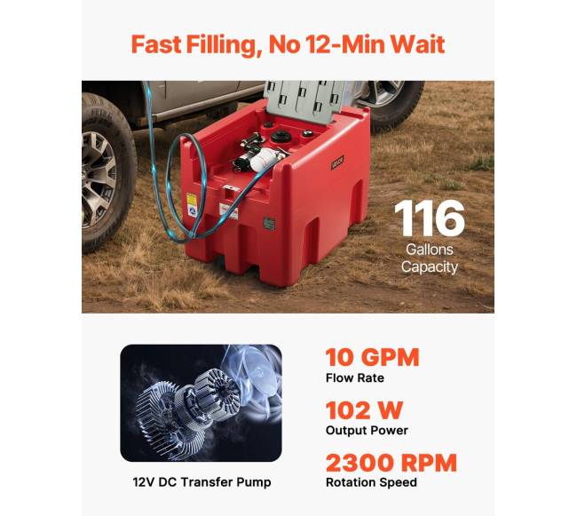 Nešiojamas dyzelinio kuro bakas 440 L su pompa2