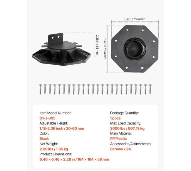 12 vnt. reguliuojamos terasos atramos6