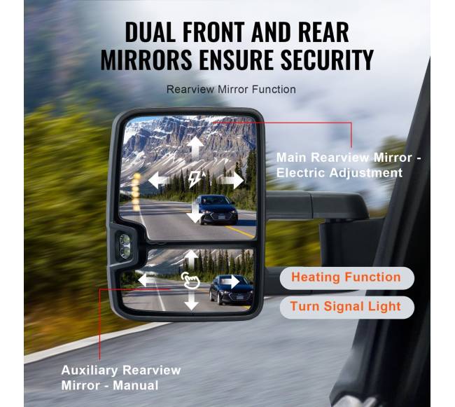 Šildomi veidrodžiai Chevrolet Silverado 2003-20073