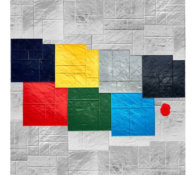 Betoninės tekstūros formos 7 vnt polimerui0