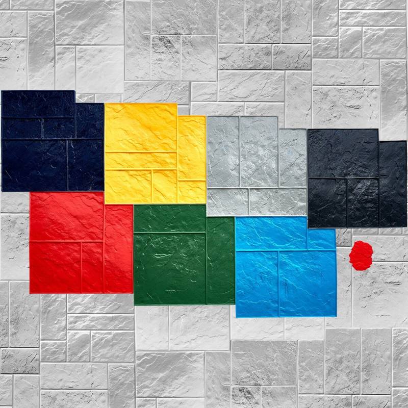 Betoninės tekstūros formos 7 vnt polimerui0