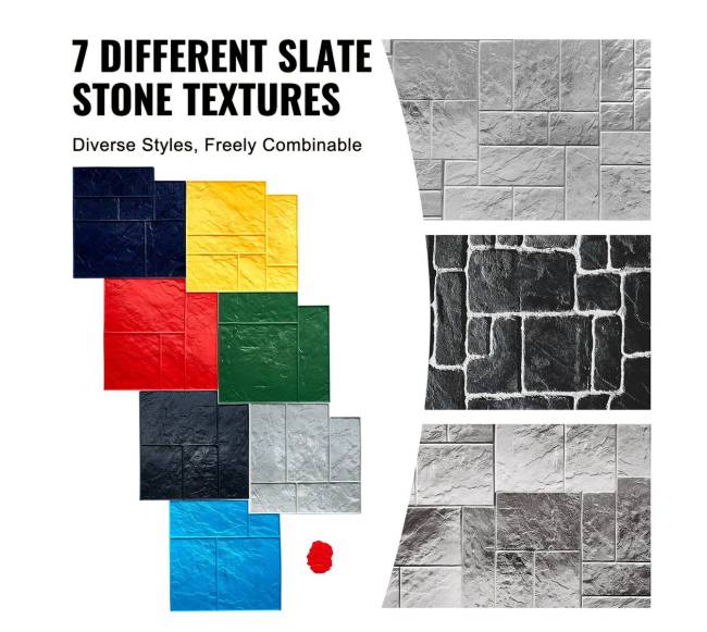 Betoninės tekstūros formos 7 vnt polimerui2