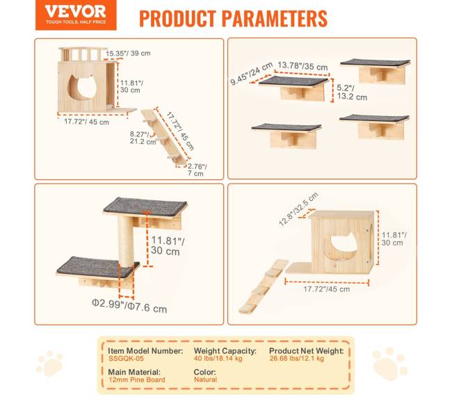 Sieninės katės lentynos su hamakais6