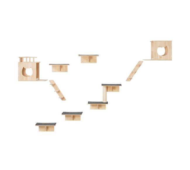 Sieninės katės lentynos su hamakais8