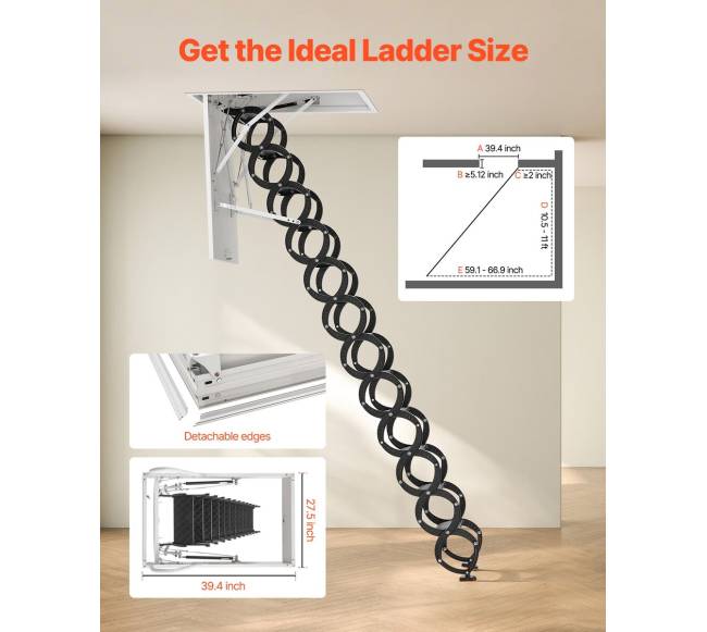 Plieninės lubinės palėpės kopėčios1