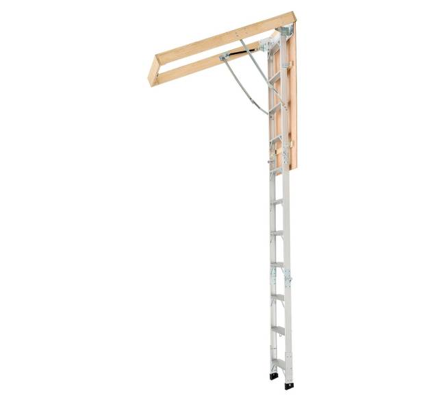 Palėpės kopėčios aliuminio 170 kg 3 - 3.13 m9