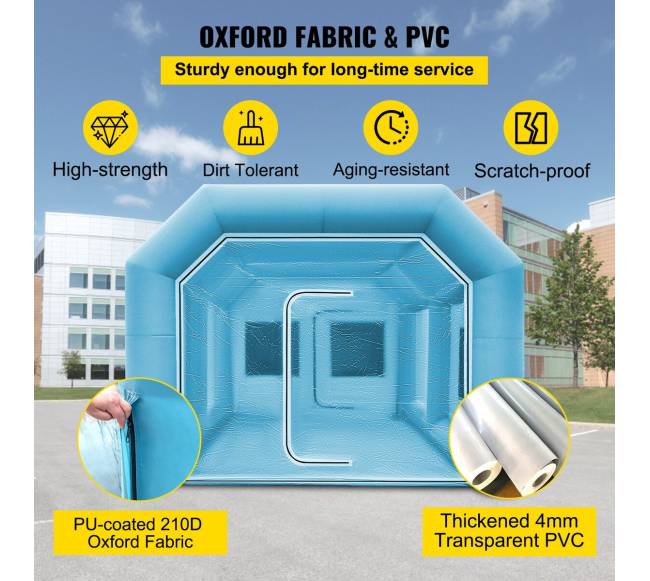 Pripučiamas dažymo palapinė 4 x 2.5 x 2.2 m2