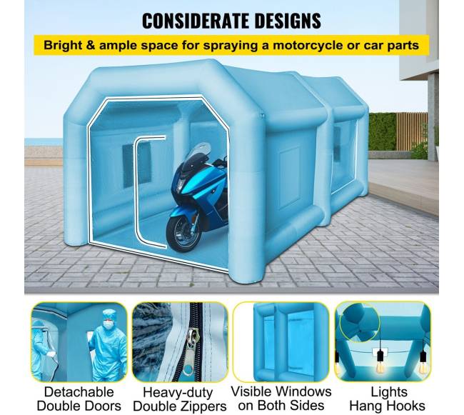 Pripučiamas dažymo palapinė 4 x 2.5 x 2.2 m3