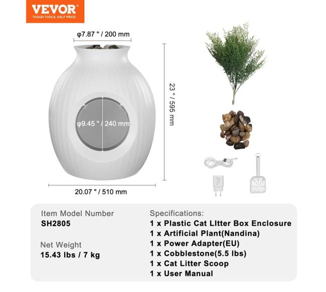 Nematoma kvapo kačių kraiko dėžė su augalu6