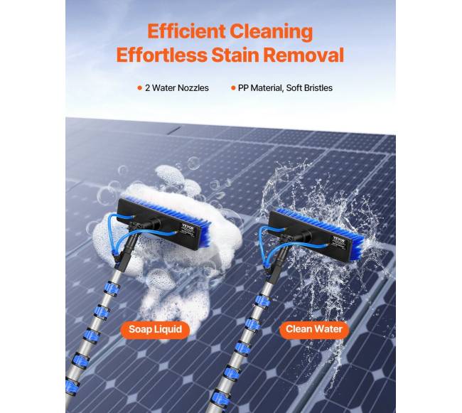 11 m saulės kolektorių valymo kotas su prailginamu rankena1