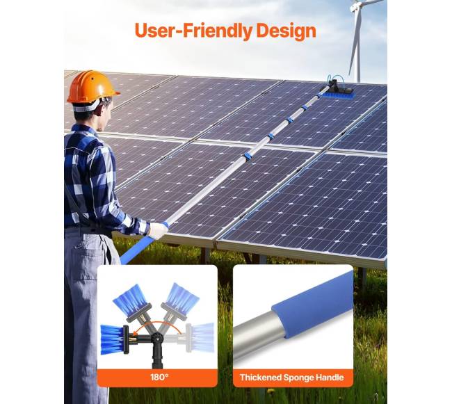 11 m saulės kolektorių valymo kotas su prailginamu rankena2