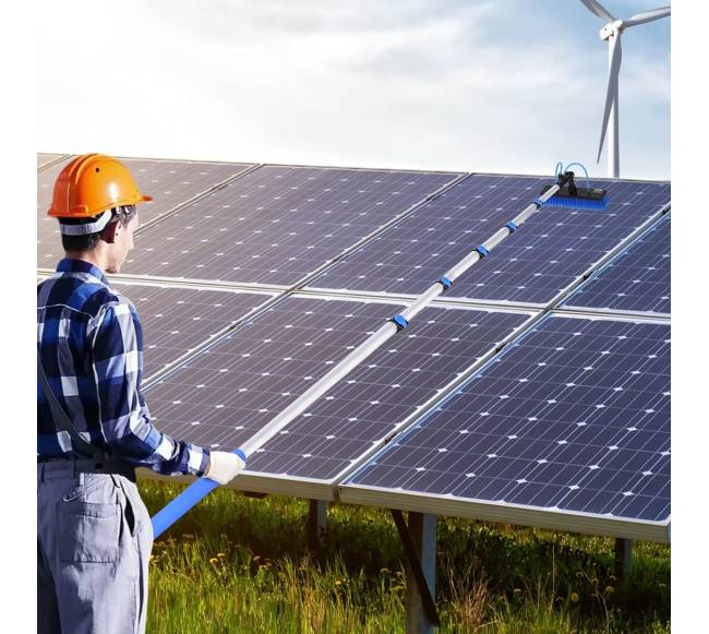 11 m saulės kolektorių valymo kotas su prailginamu rankena7